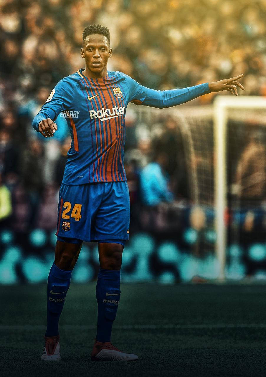 Yerry Mina Pointing Background