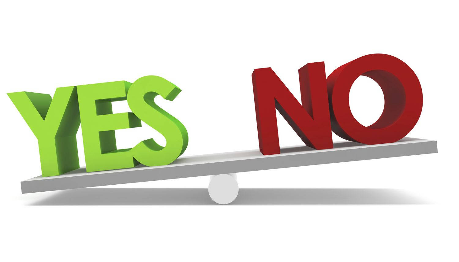 Yes No On Seesaw Background