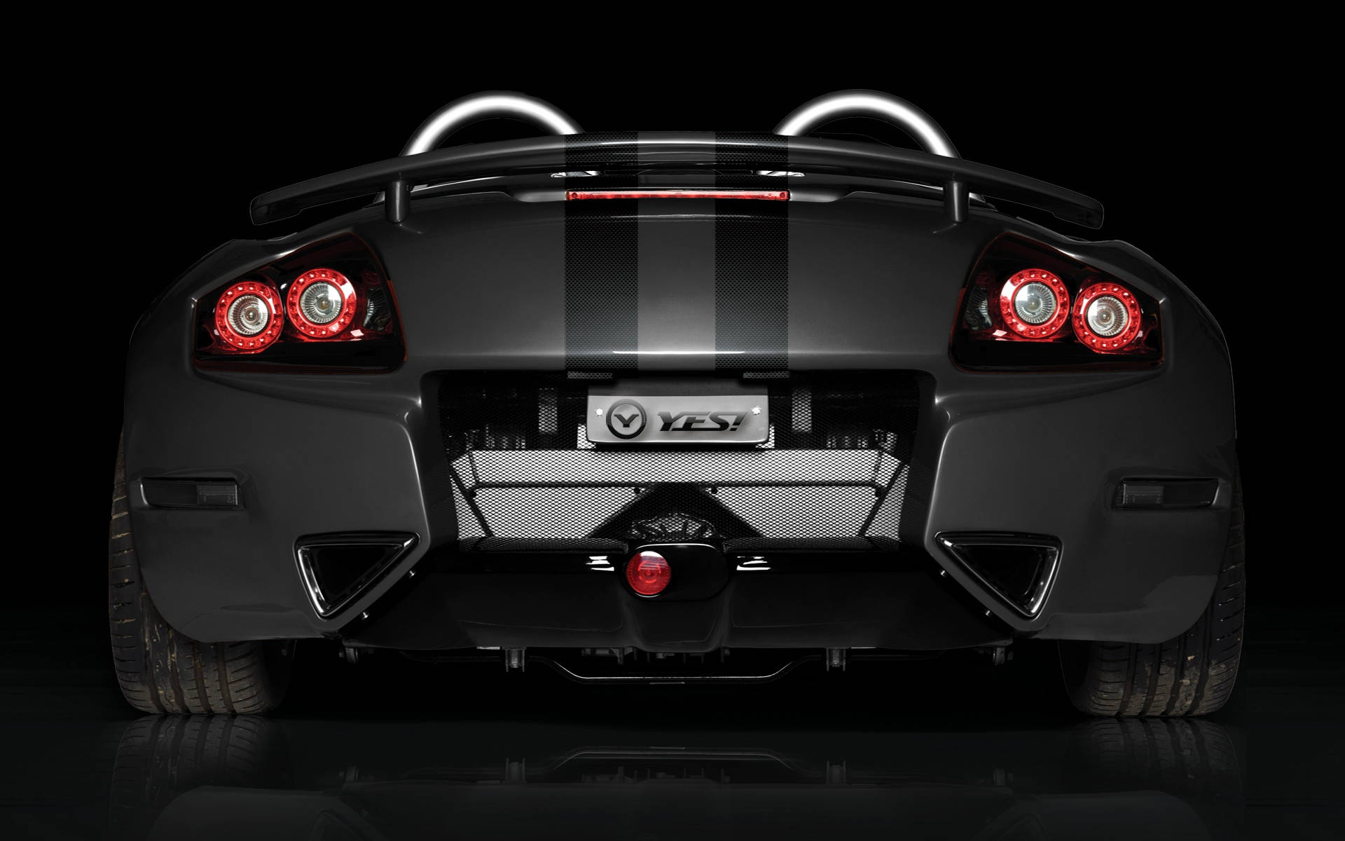 Yes Roadster Black Sports Car Background