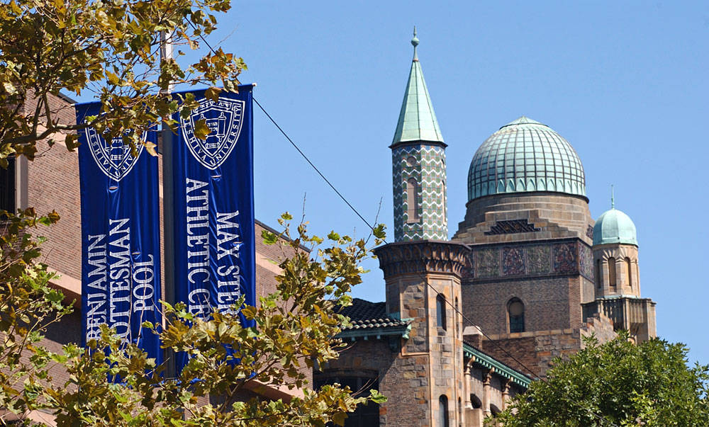 Yeshiva University Logo And Domes Background