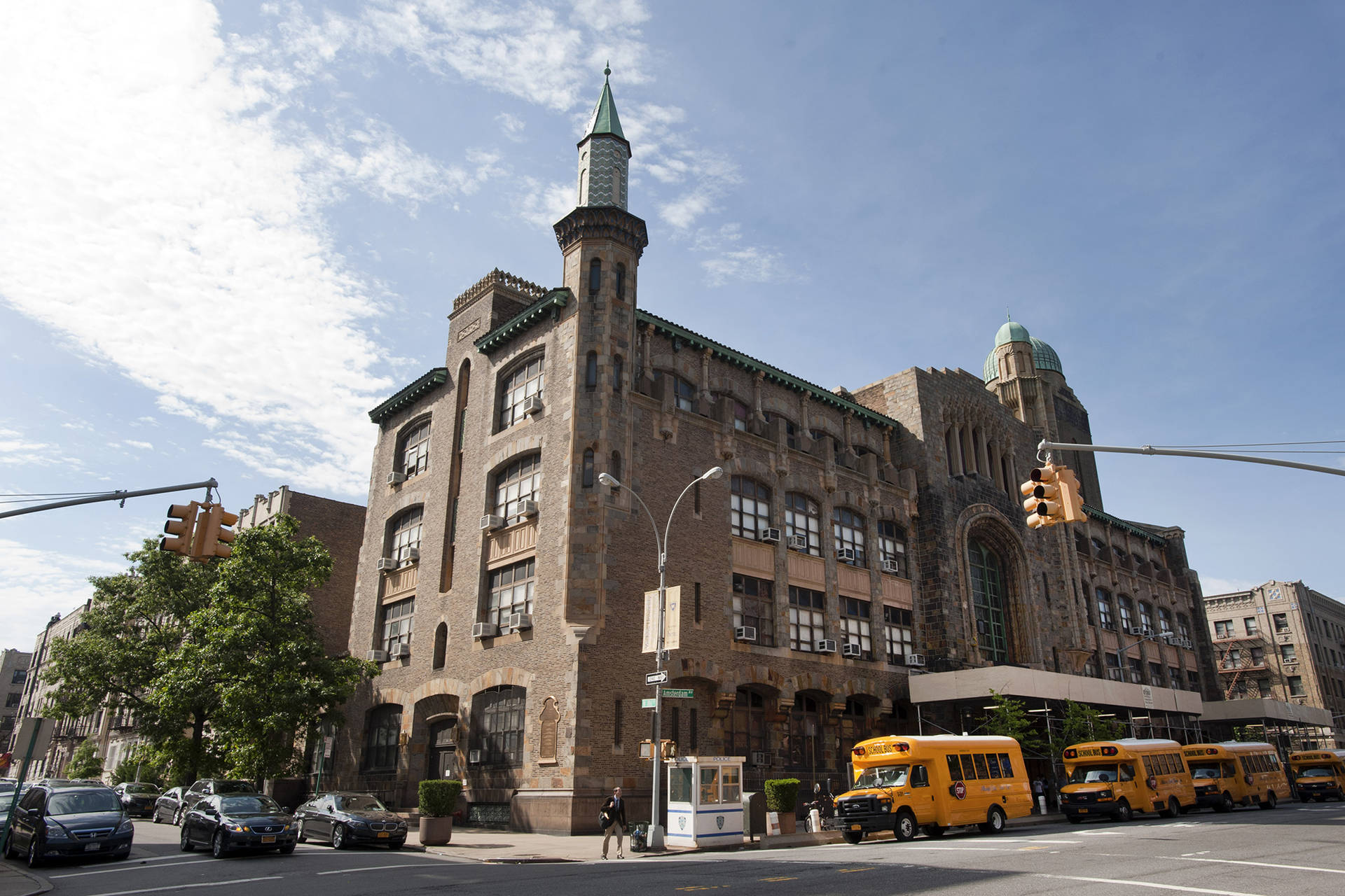 Yeshiva University's Wilf Campus: A View Of Zysman Hall Background