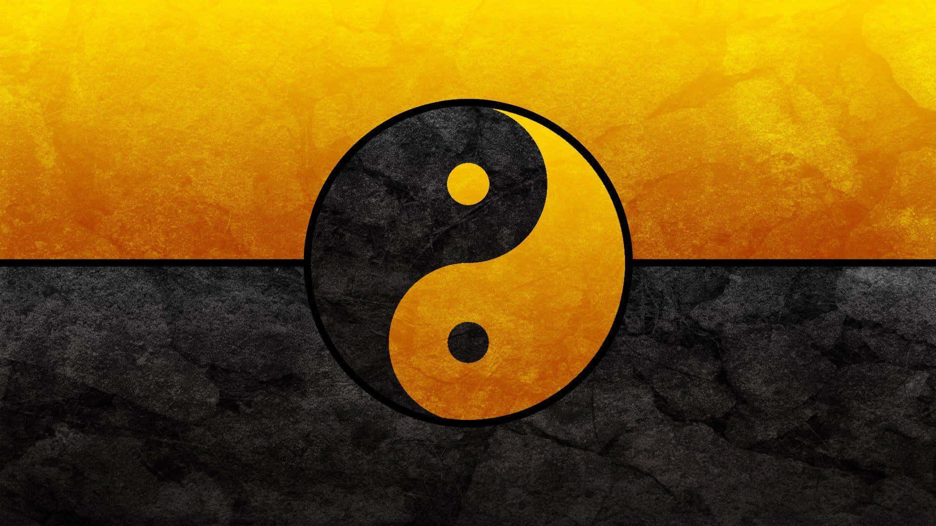 Yin Yang 4k Black And Yellow Symbol