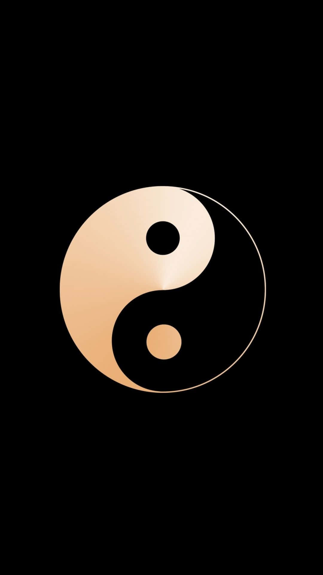 Yin Yang 4k Simple Minimalist Emblem
