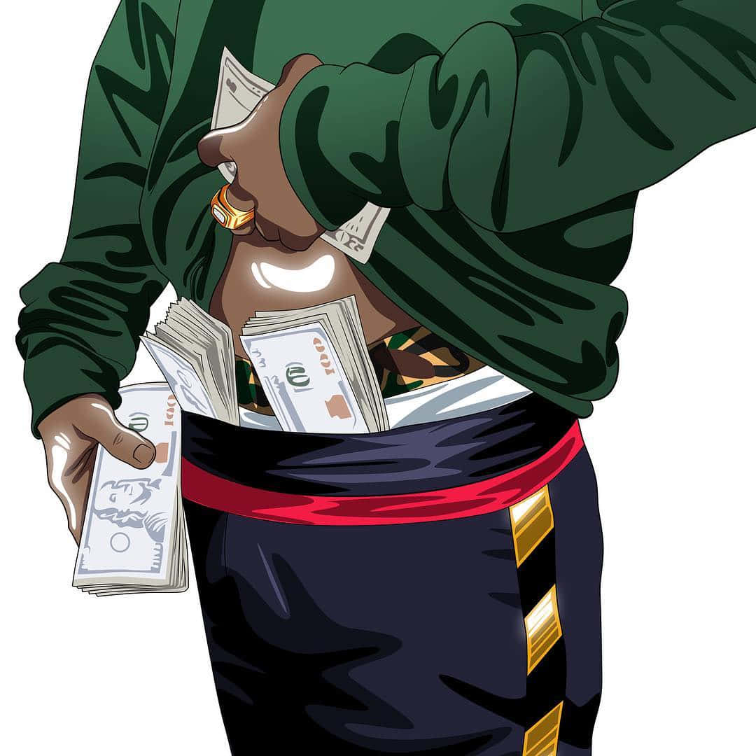 Ynw Melly Cartoon Artwork Background