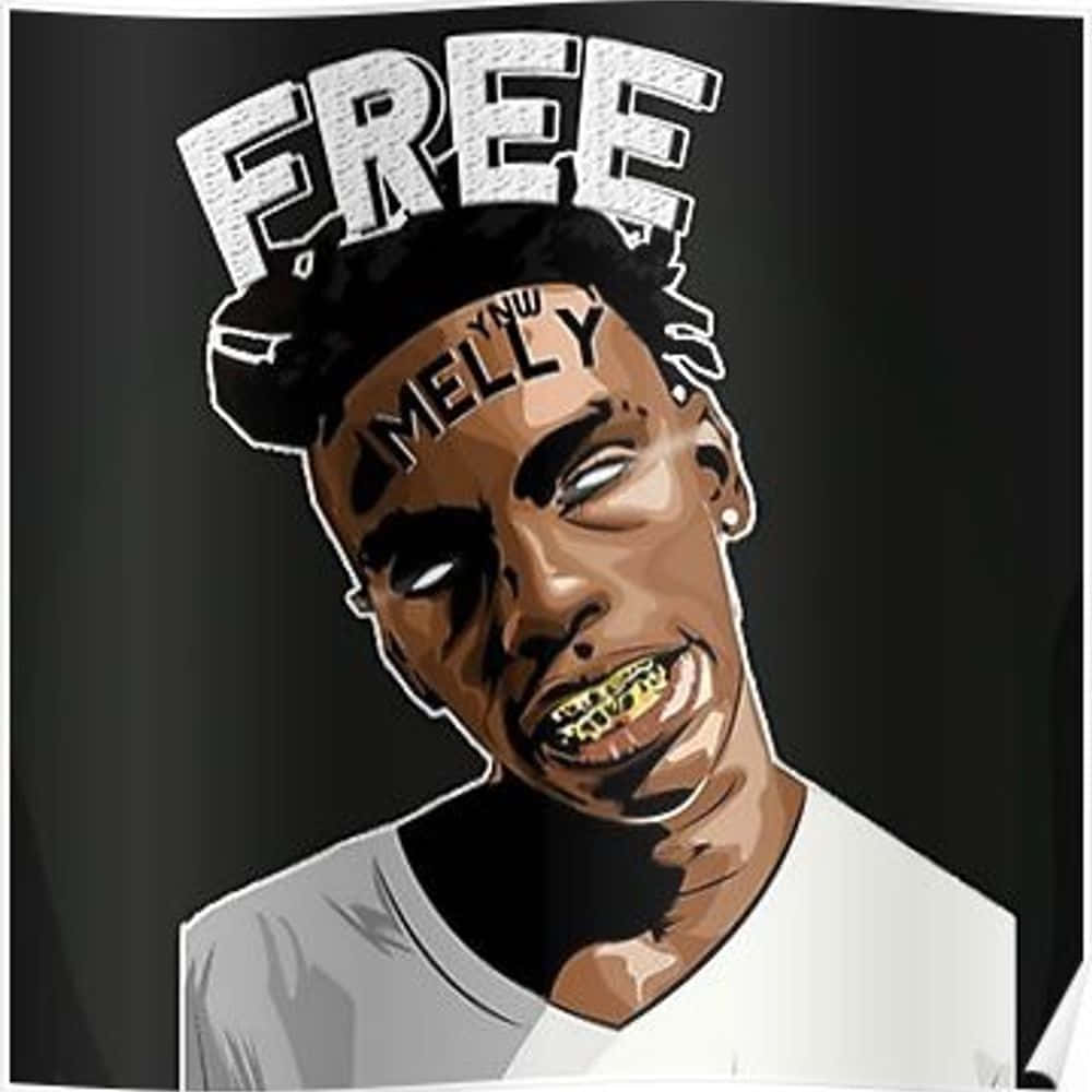 Ynw Melly Cartoon Artwork Background