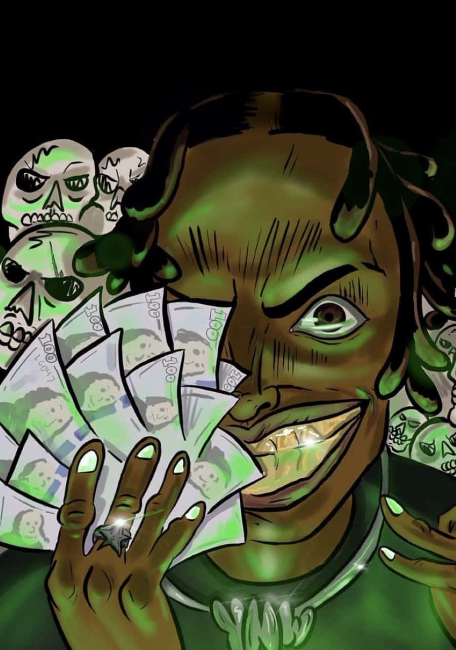 Ynw Melly Cartoon Artwork Background