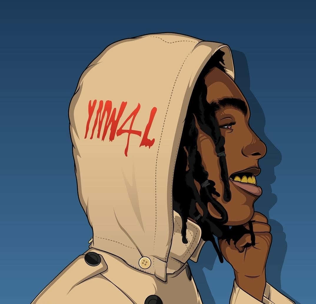 Ynw Melly Cartoon Illustration Background