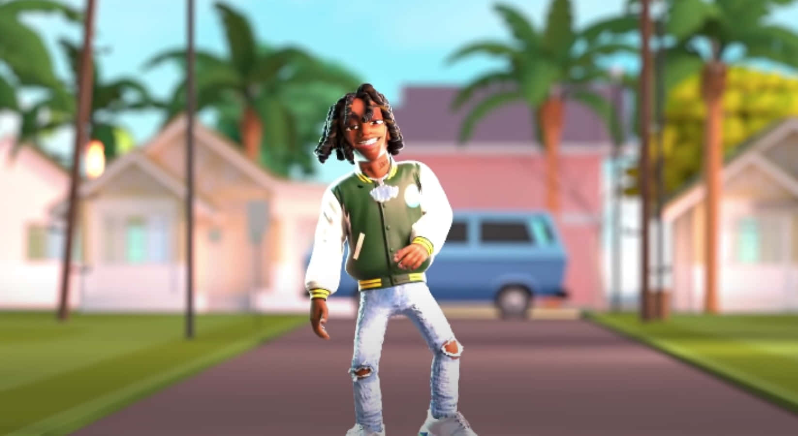 Ynw Melly Cartoon - Vibrant Rapper Artwork Background