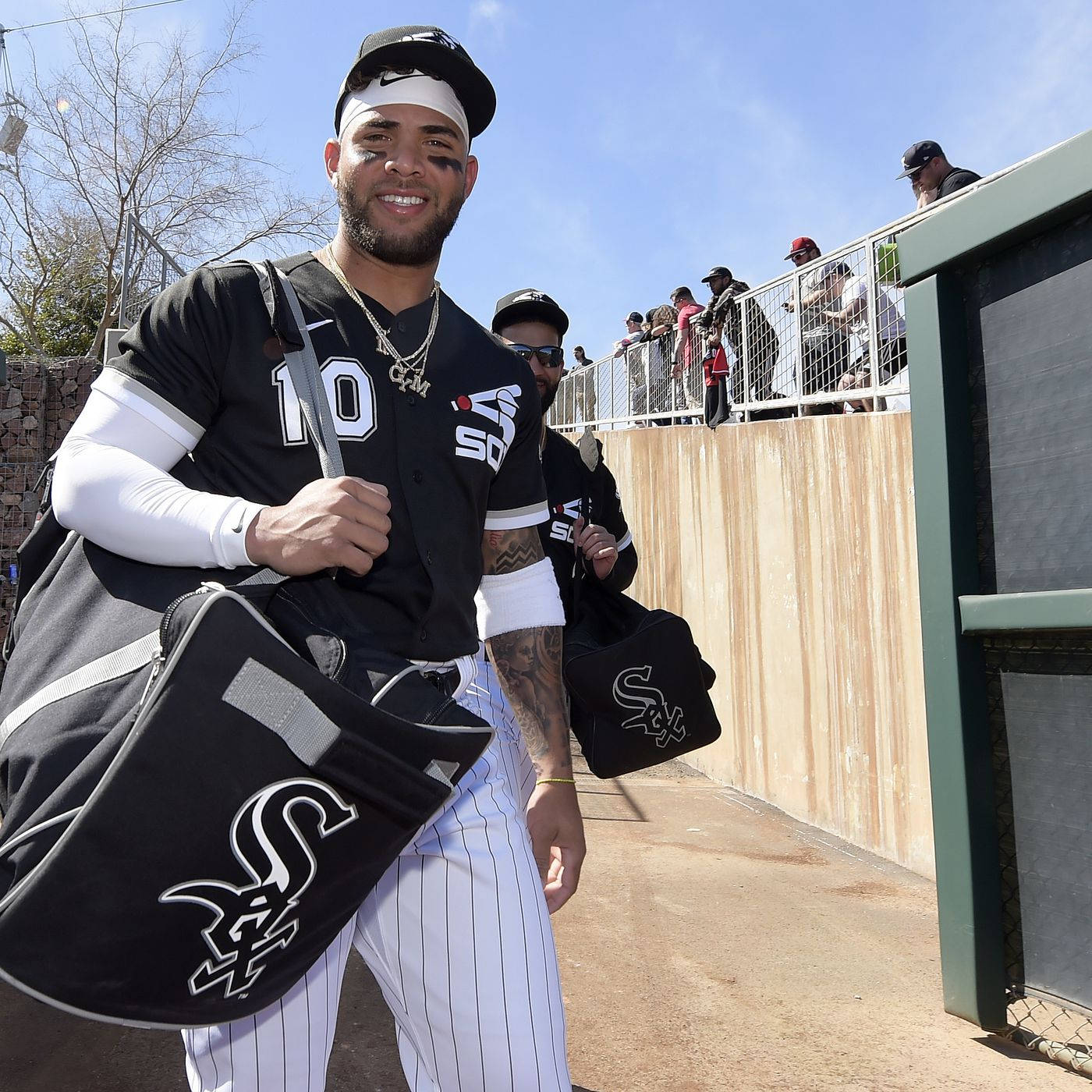 Yoan Moncada Carrying His Bag Background