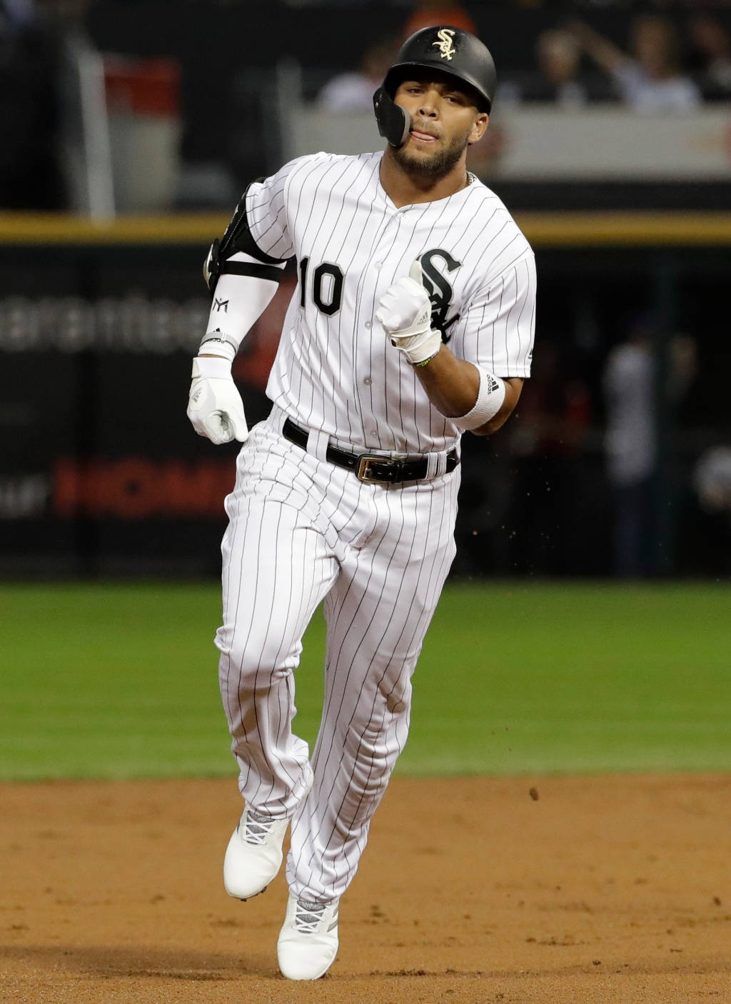 Yoan Moncada Running With Helmet Background