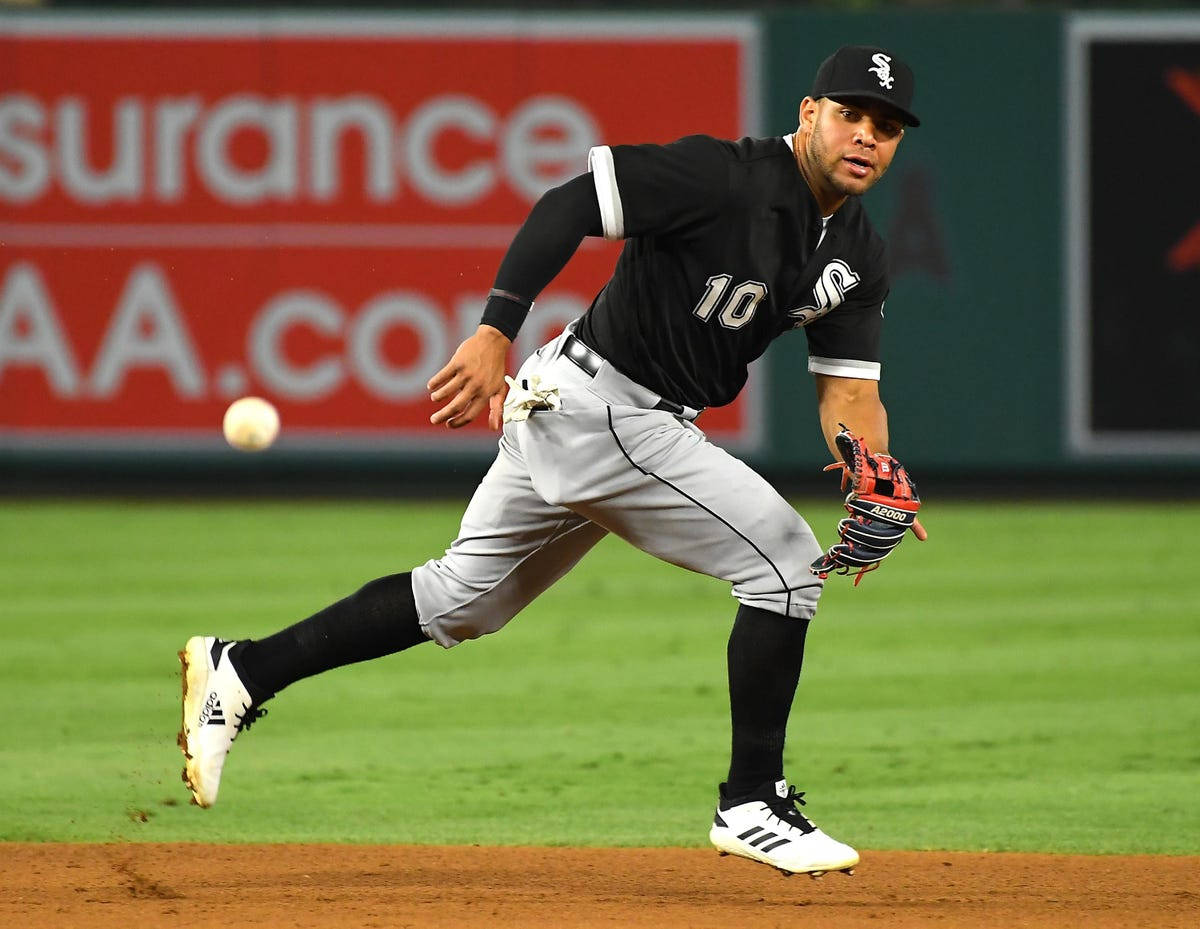 Yoan Moncada Wearing Black And Gray Background