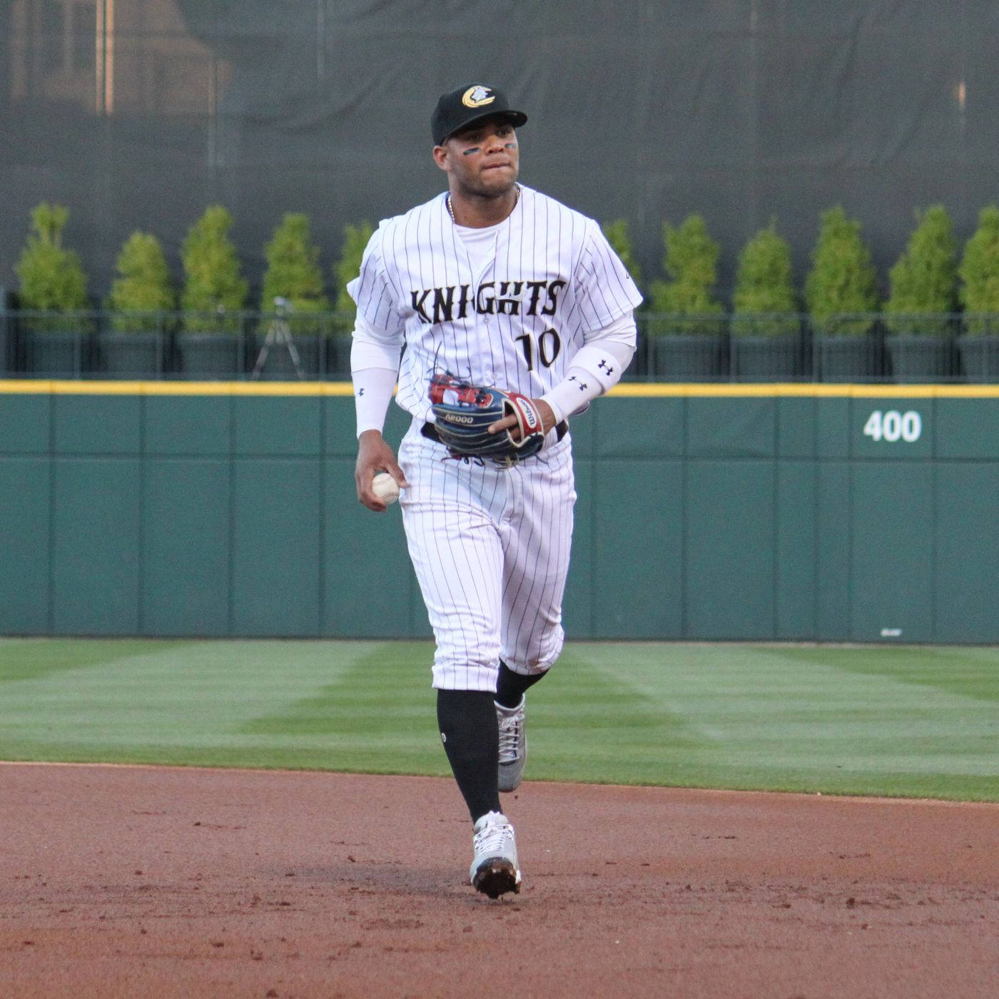 Yoan Moncada Wearing Knights Uniform Background