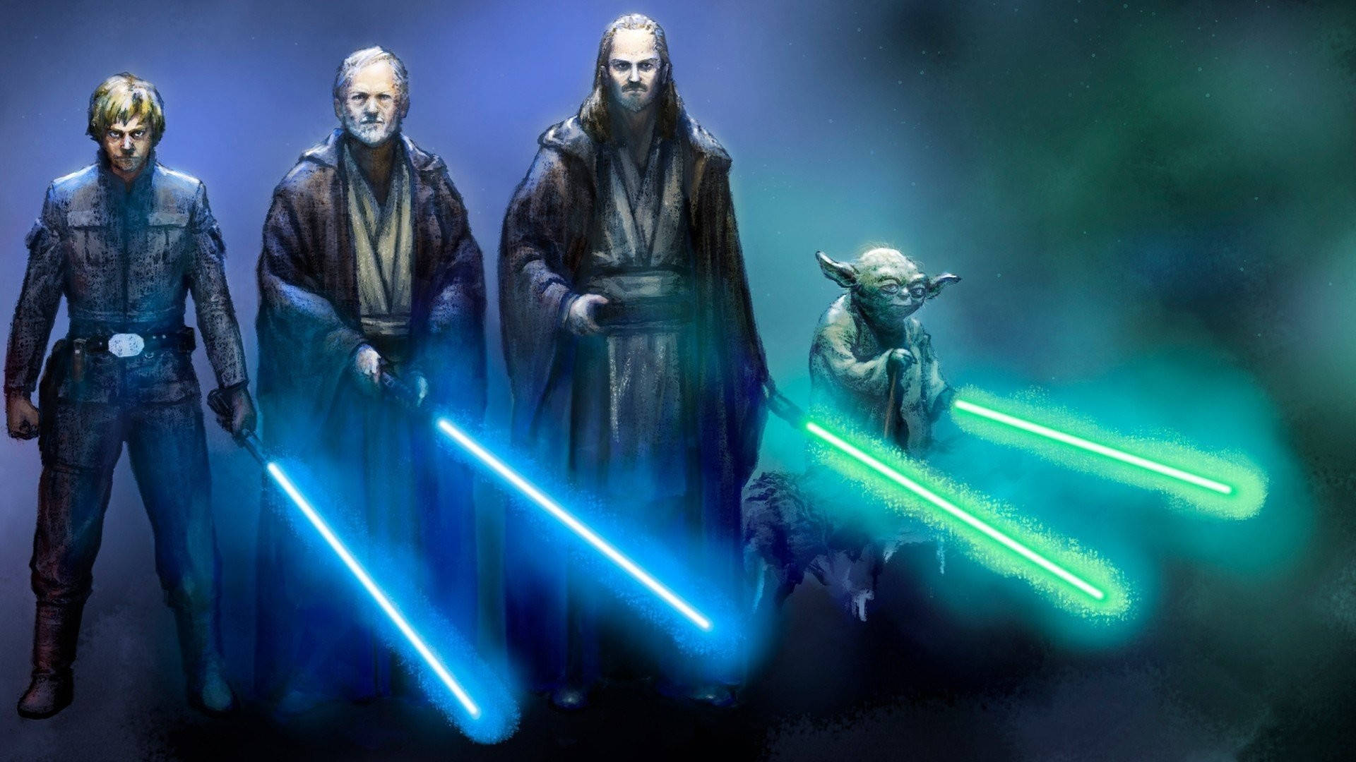Yoda And Other Star Wars Characters Background