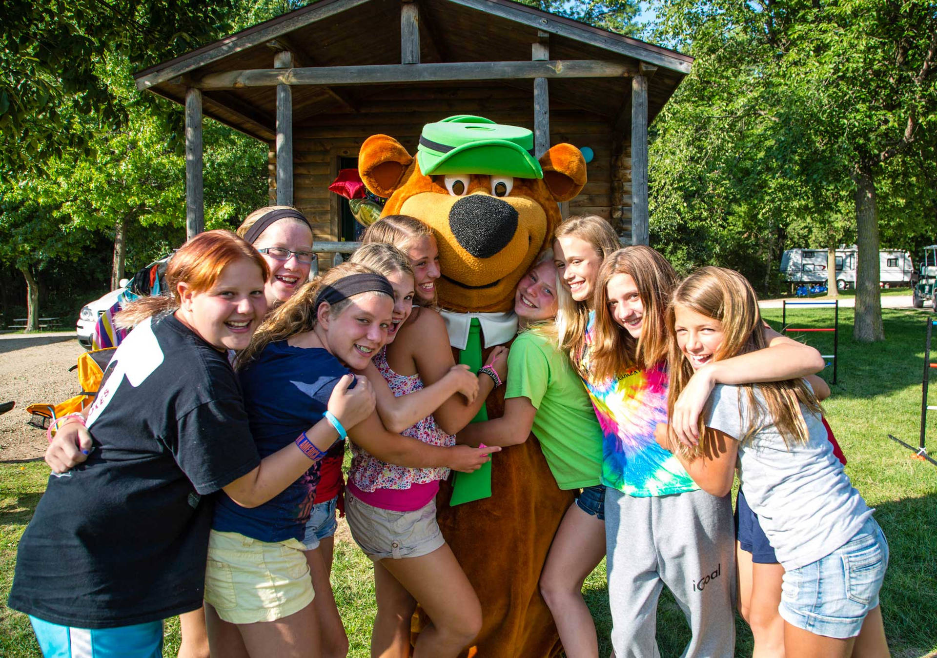 Yogi Bear With Girls