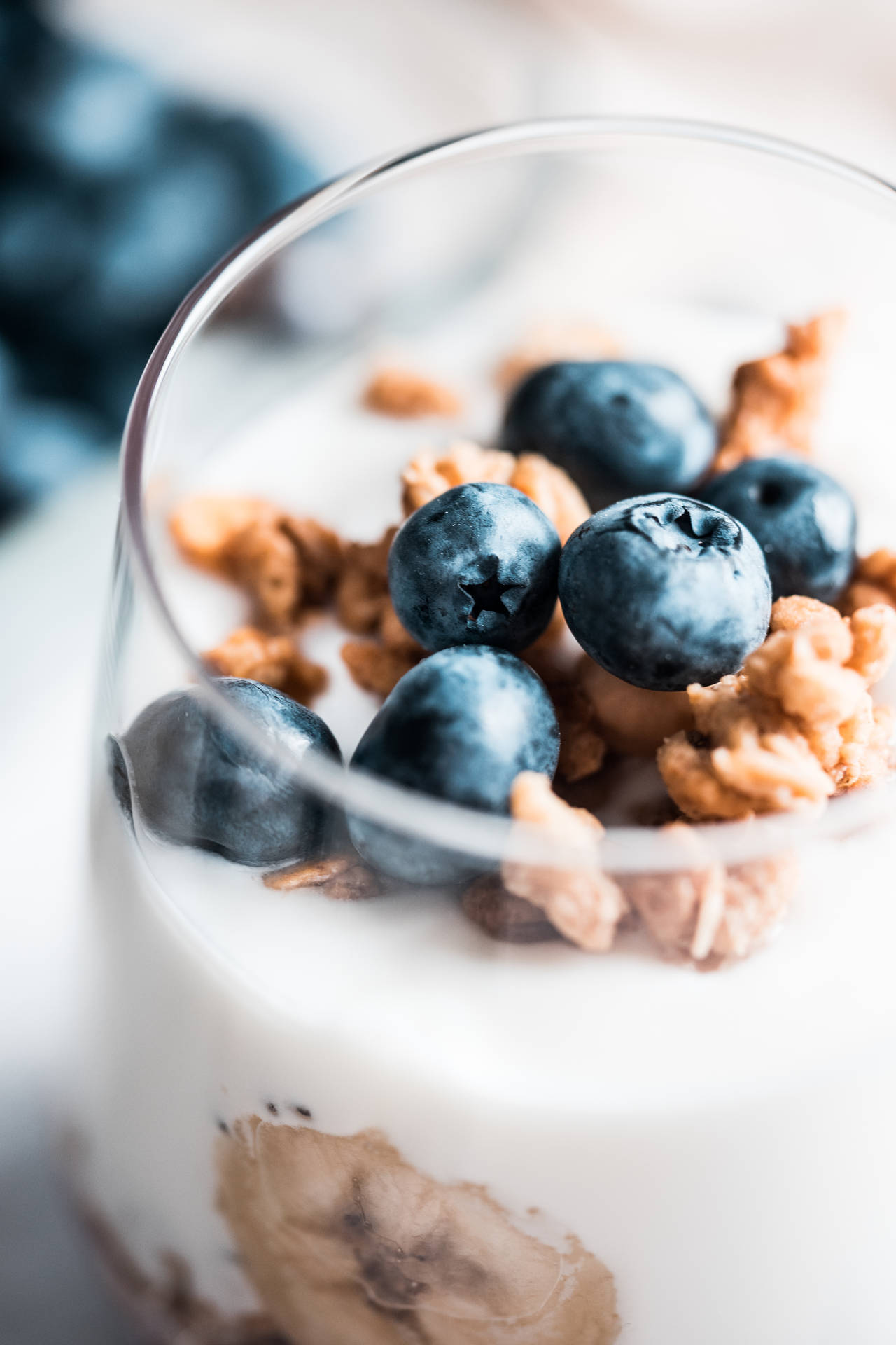 Yogurt And Granolas Food Iphone Background