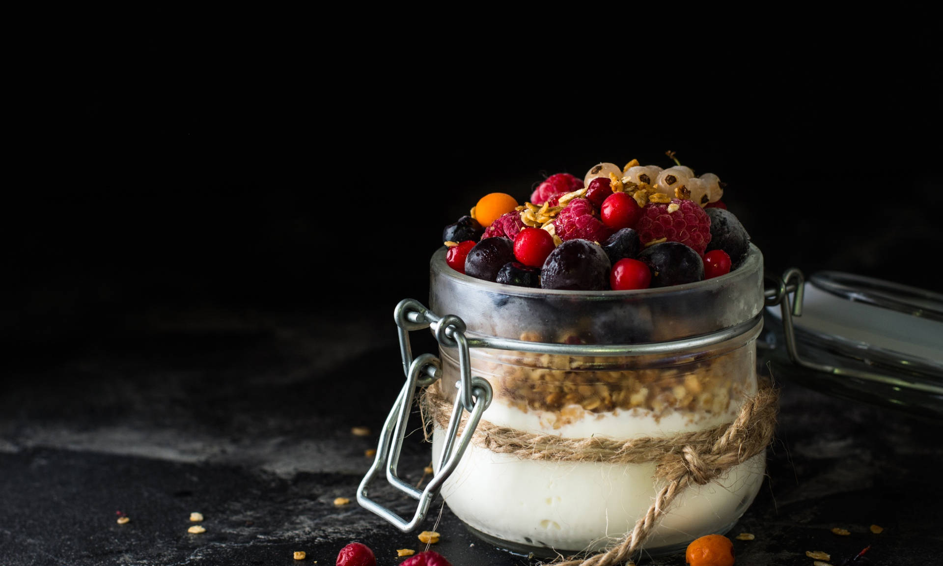 Yogurt With Fruity Toppings Background