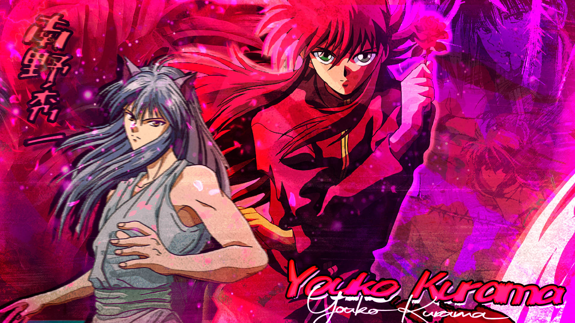 Yoko Kurama Rose Power Background