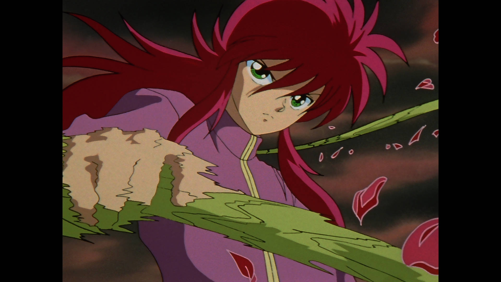 Yoko Kurama With Green Thorn Whip Background