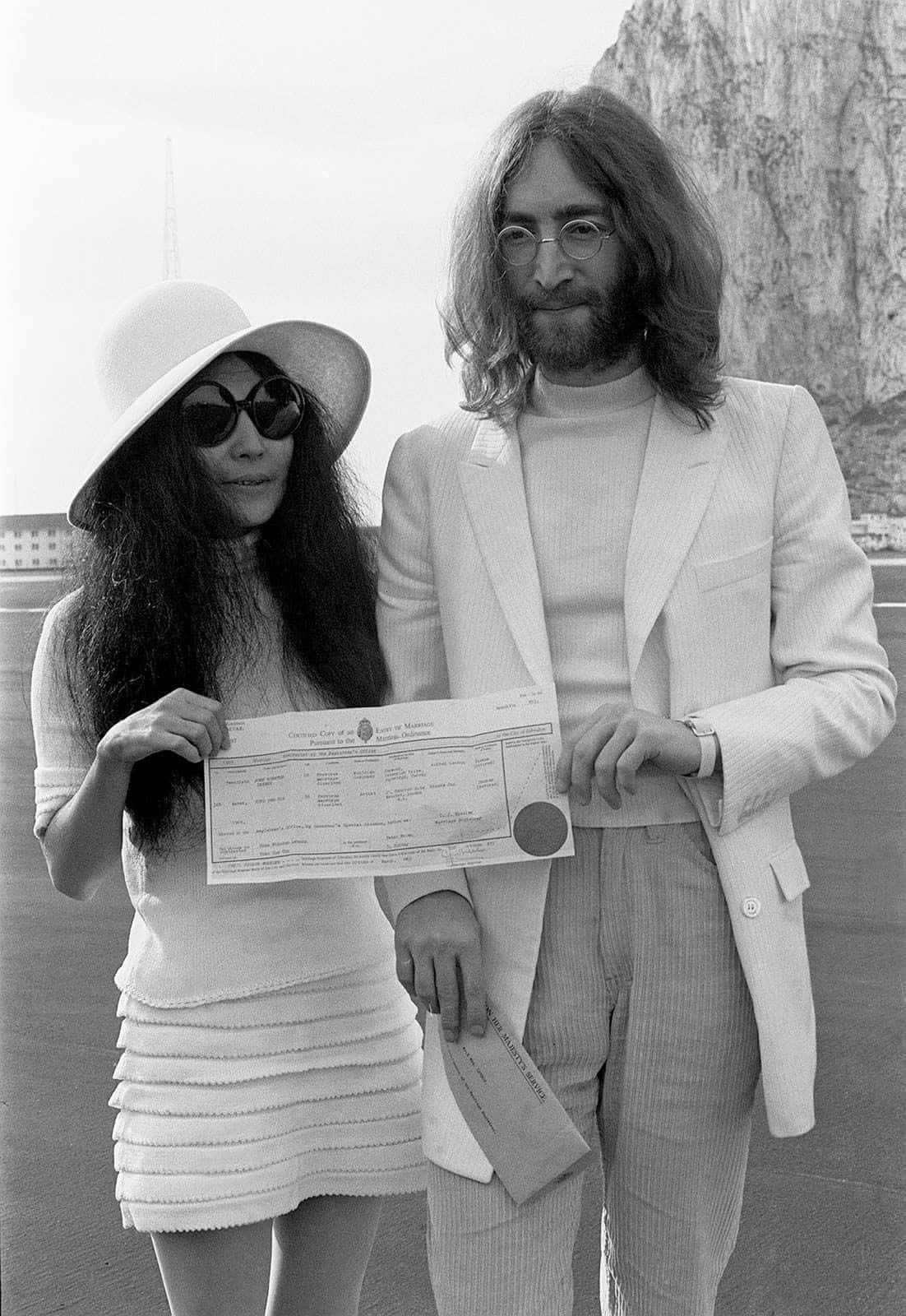 Yoko Ono John Lennon Marriage Gibraltar Background