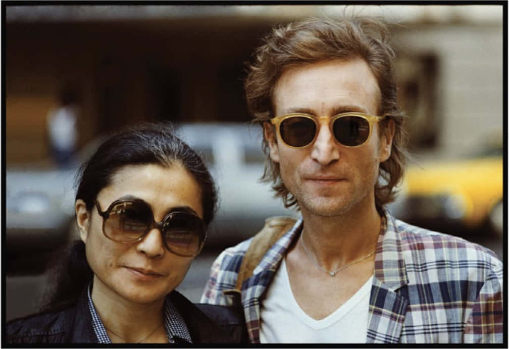 Yoko Ono John Lennon Short Hair Background