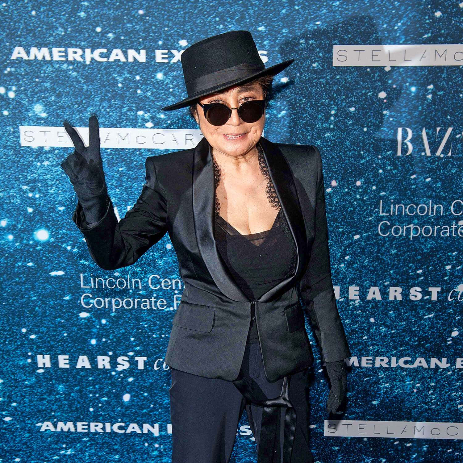 Yoko Ono Peace Sign Event Background