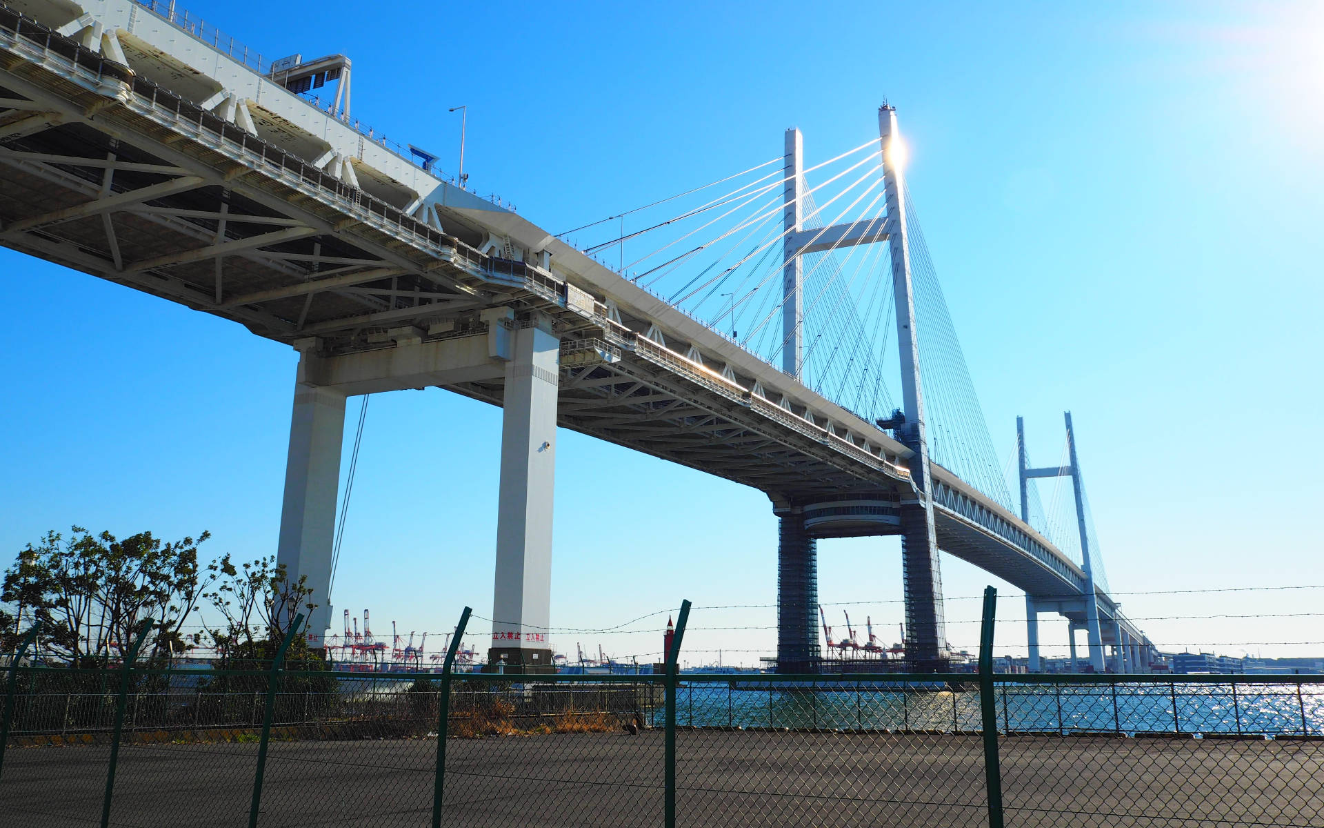 Yokohama Bridge In The Daylight Background