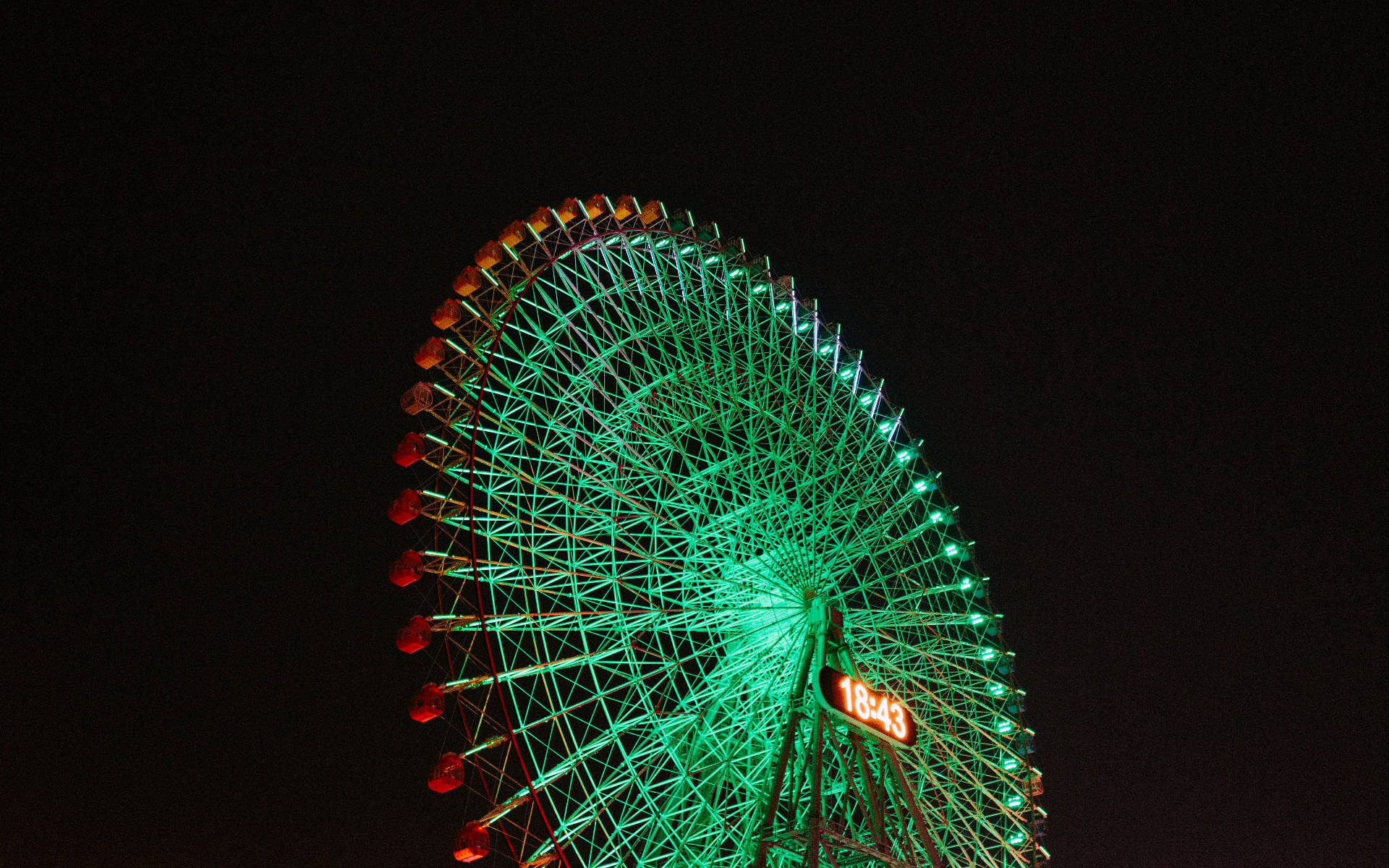 Yokohama Ferris Wheel Low-angle Background