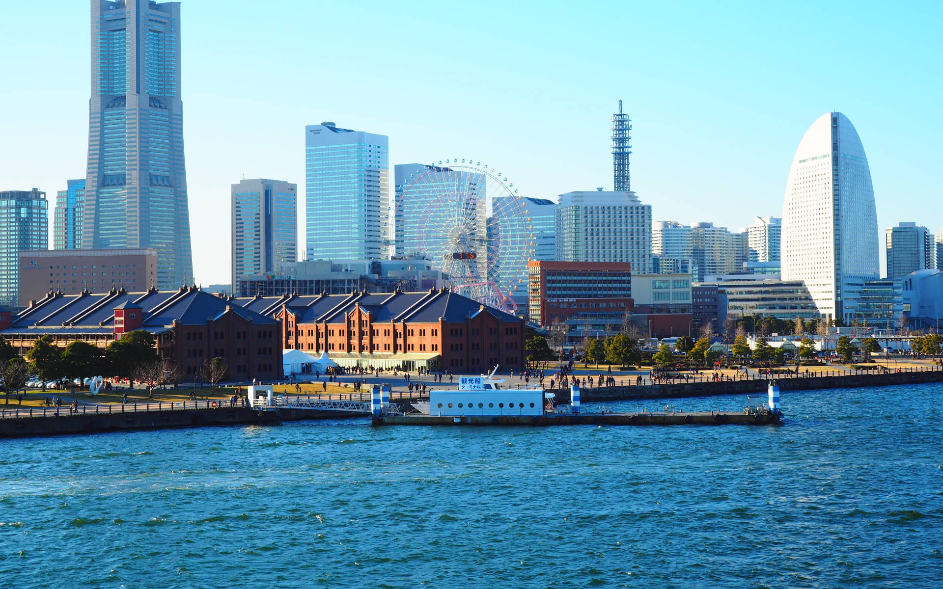 Yokohama Port At Daytime Background