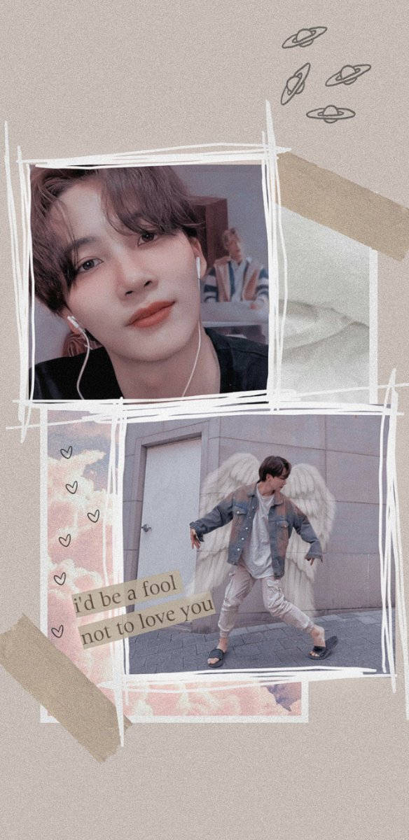 Yoon Jeonghan Doodle Collage Background