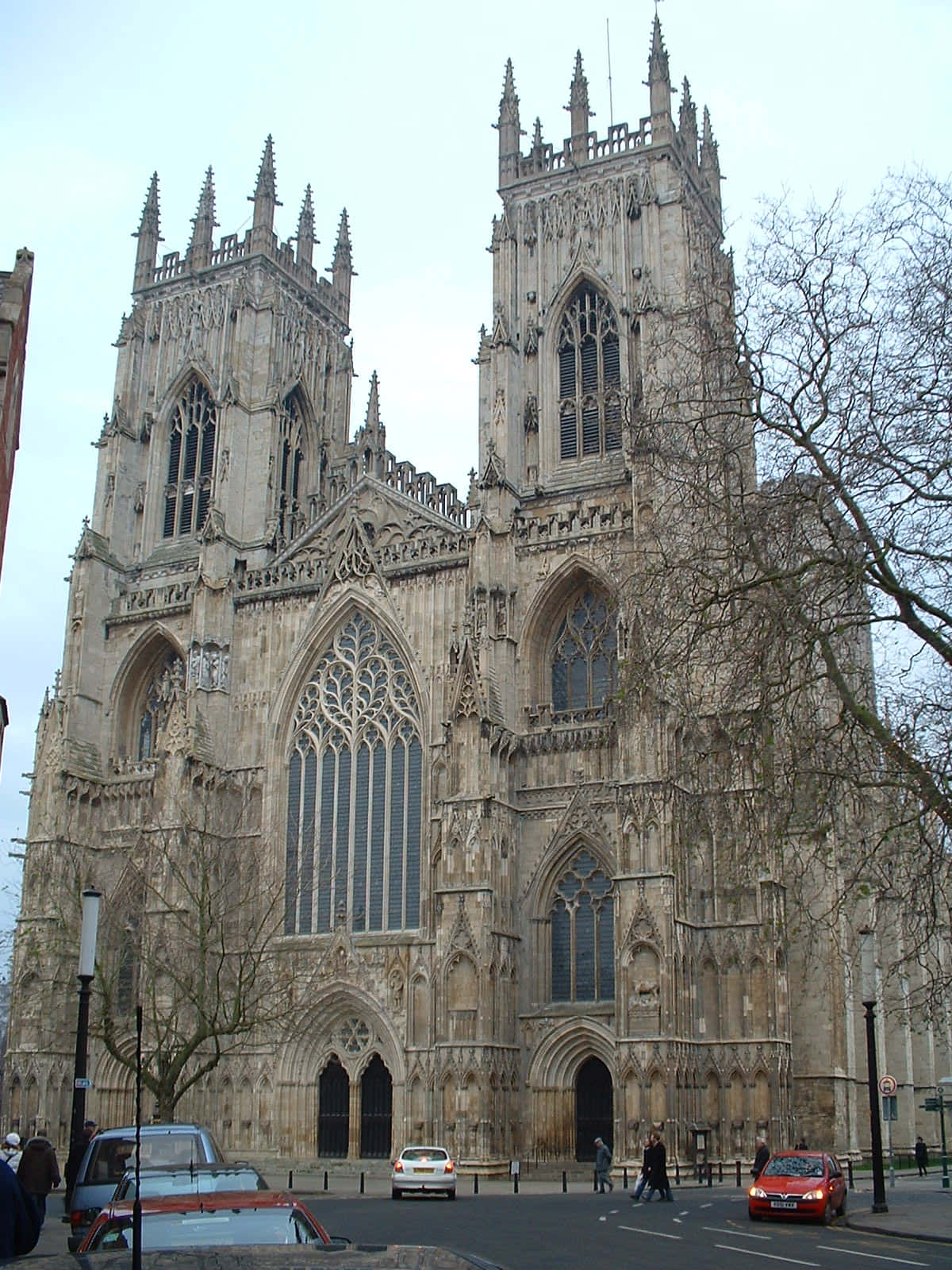 York Minster Cathedral And Bare Trees Background