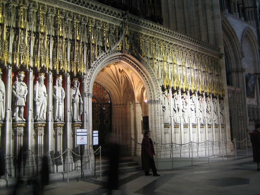 York Minster Cathedral Choir Screen Background