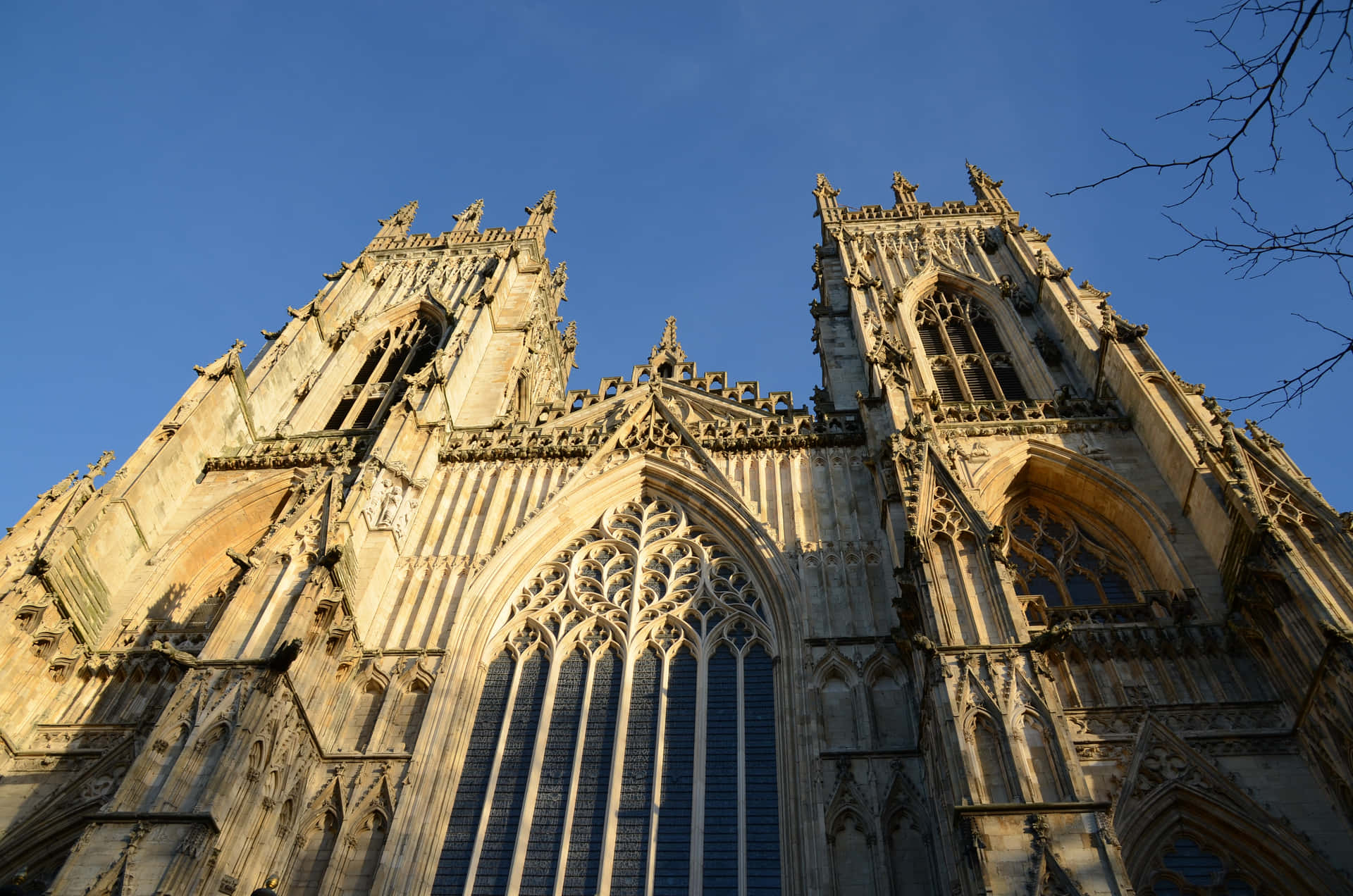 York Minster Cathedral Clear Sky Background