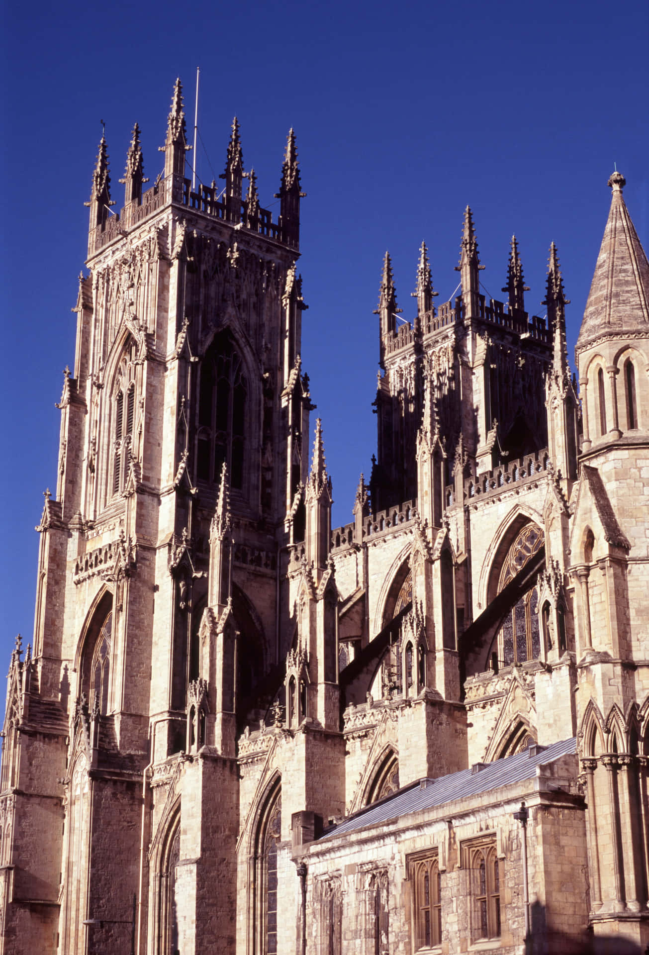 York Minster Cathedral On Blue Sky Background