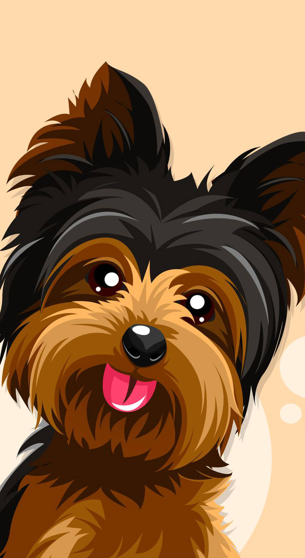 Yorkie Puppy Portrait Vector