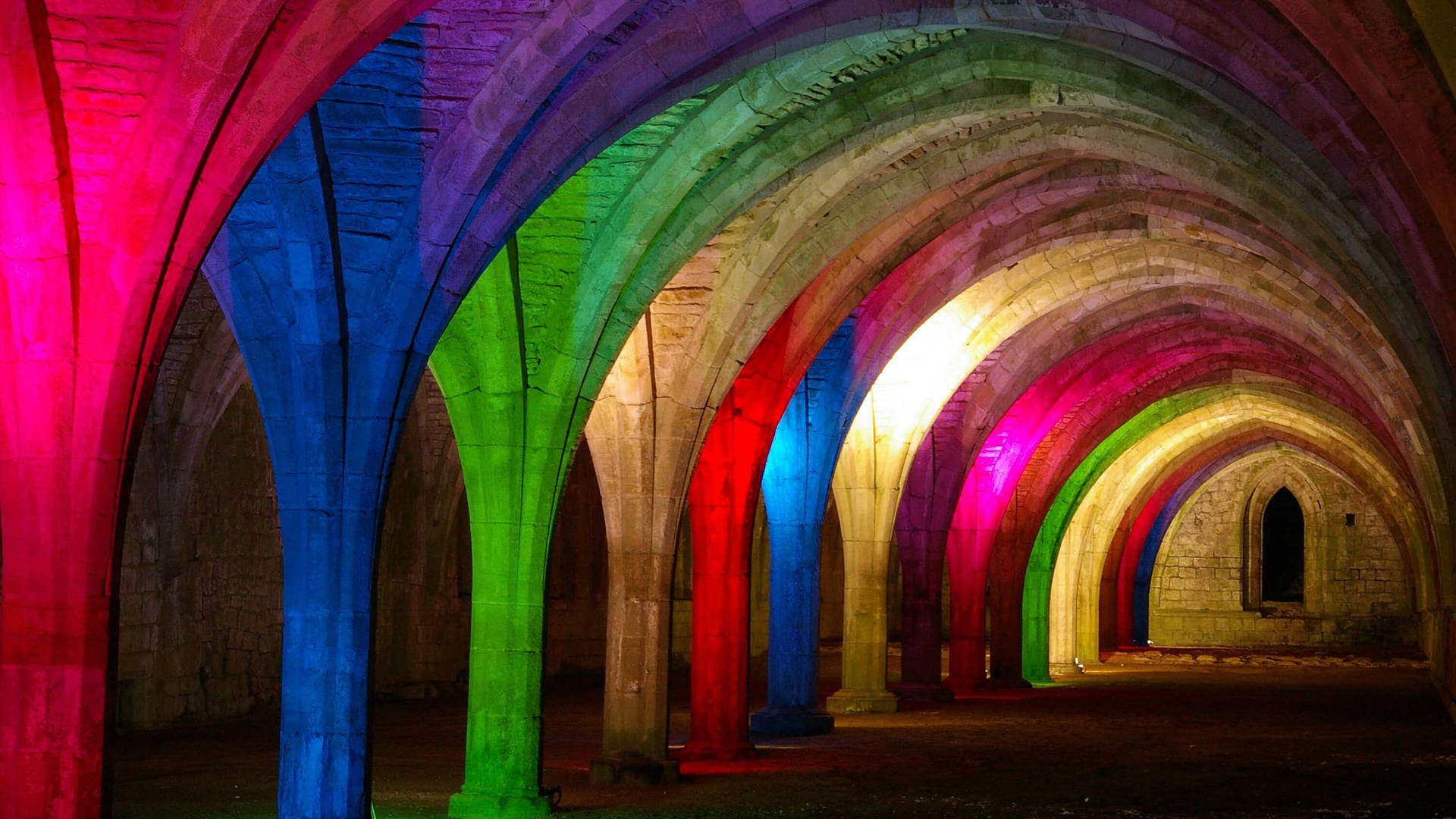 Yorkshire Colorful Abbey Cellarium