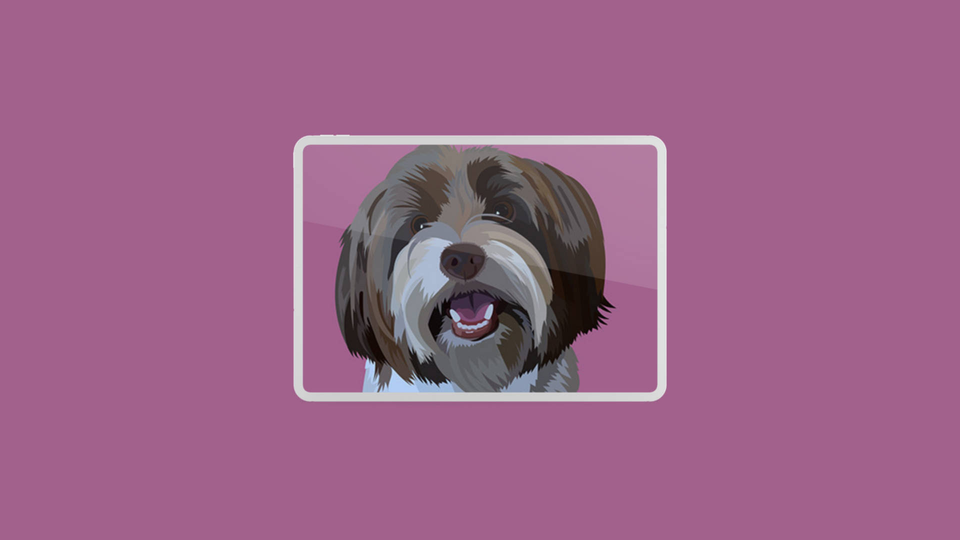 Yorkshire Terrier On Screen Art Background