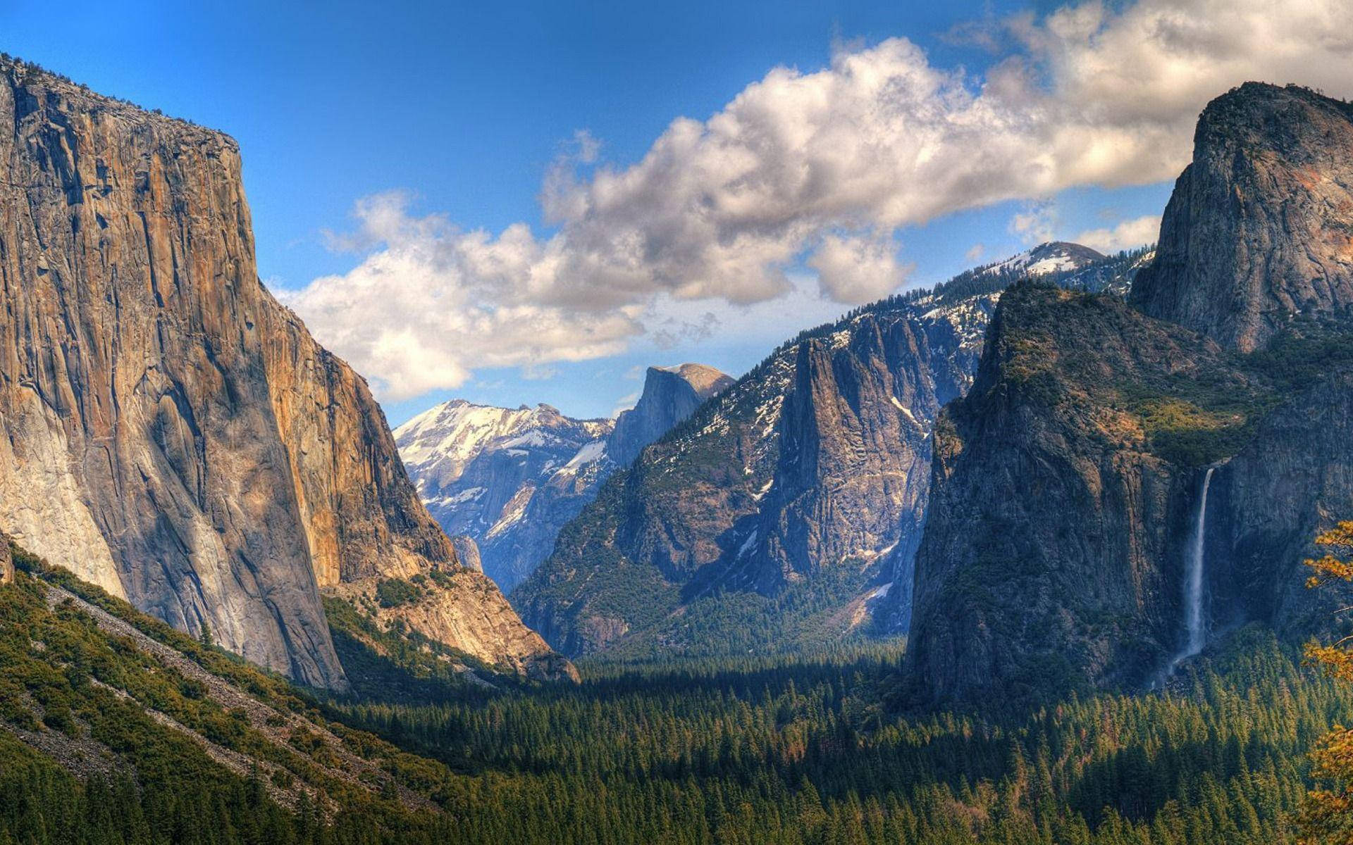 Yosemite National Park Cloudy Day Background