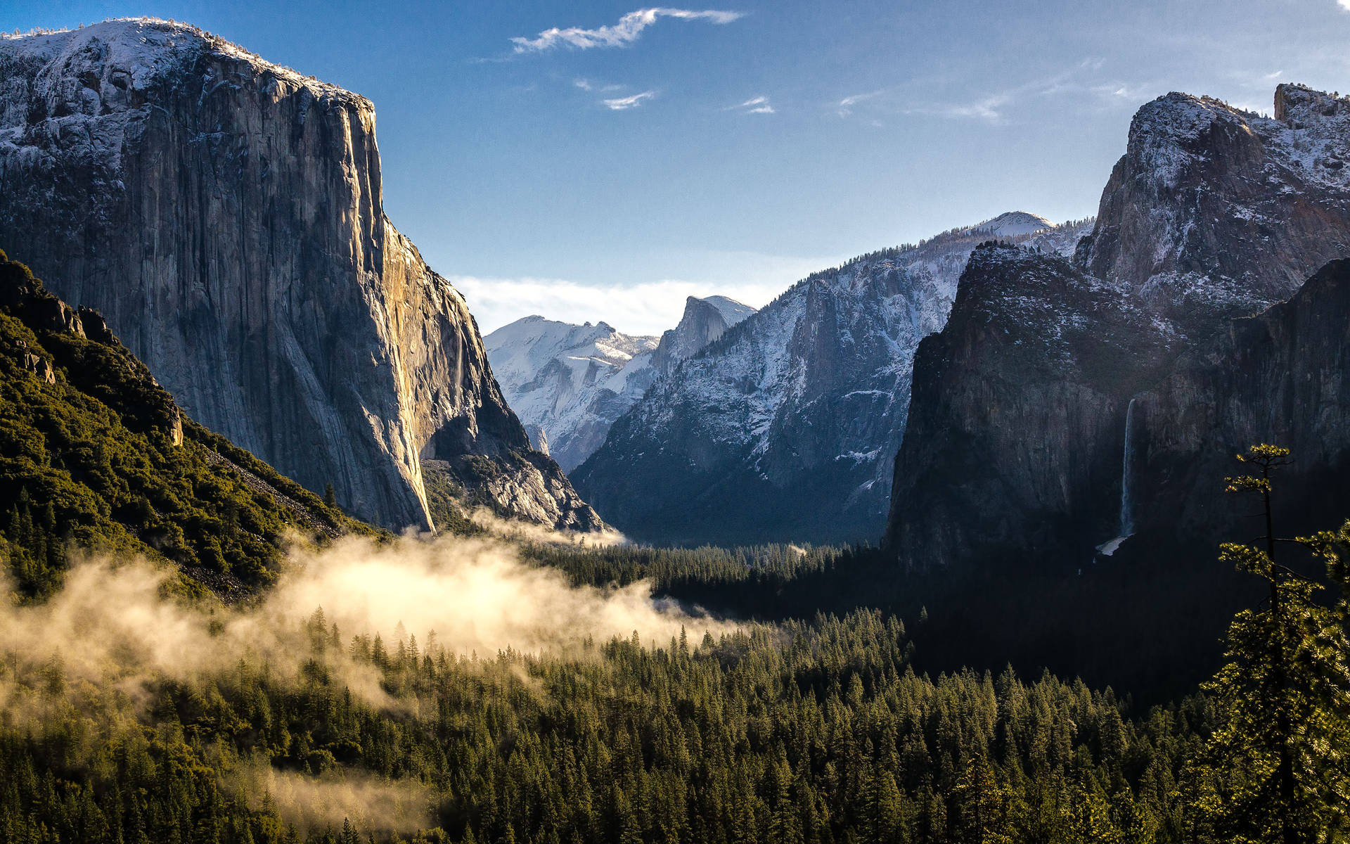 Yosemite National Park Mist Background