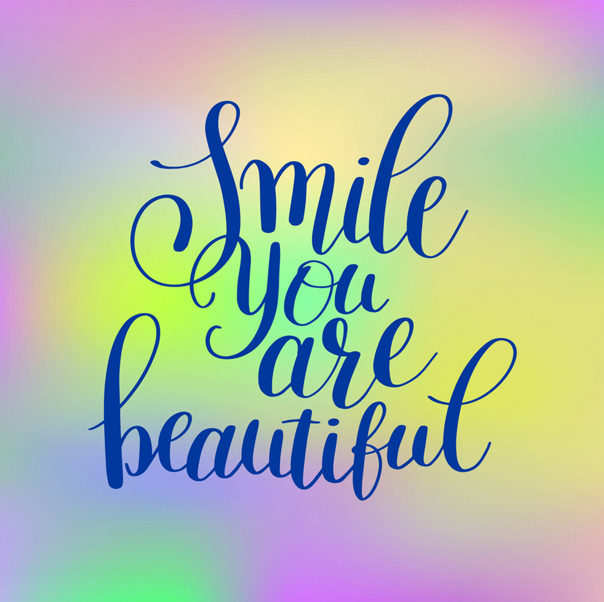 You Are Beautiful Calligraphy Background