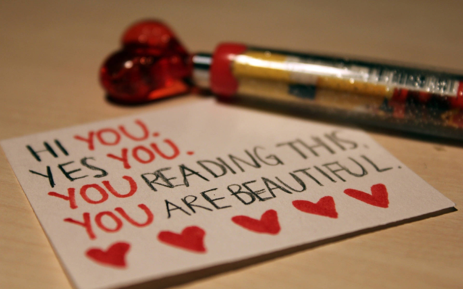 You Are Beautiful Card Message Background