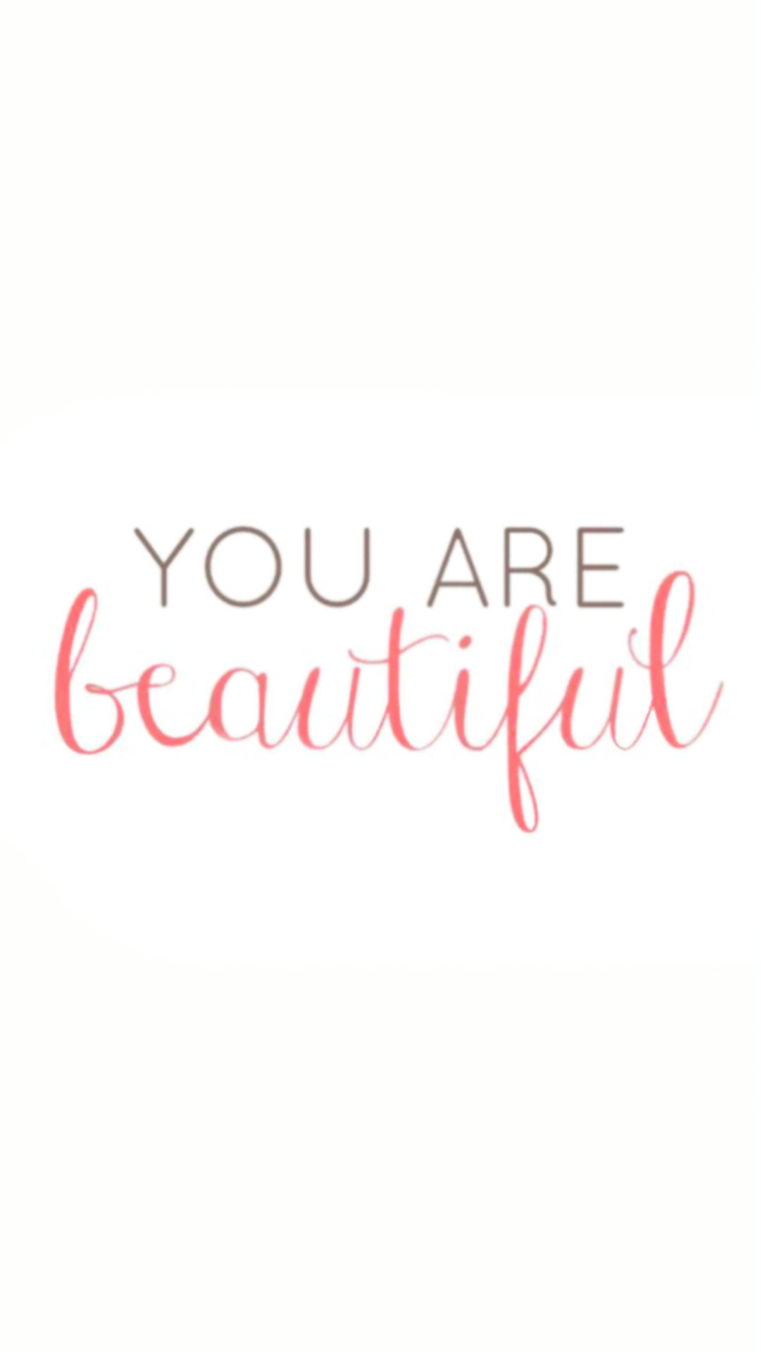 You Are Beautiful Lettering Background