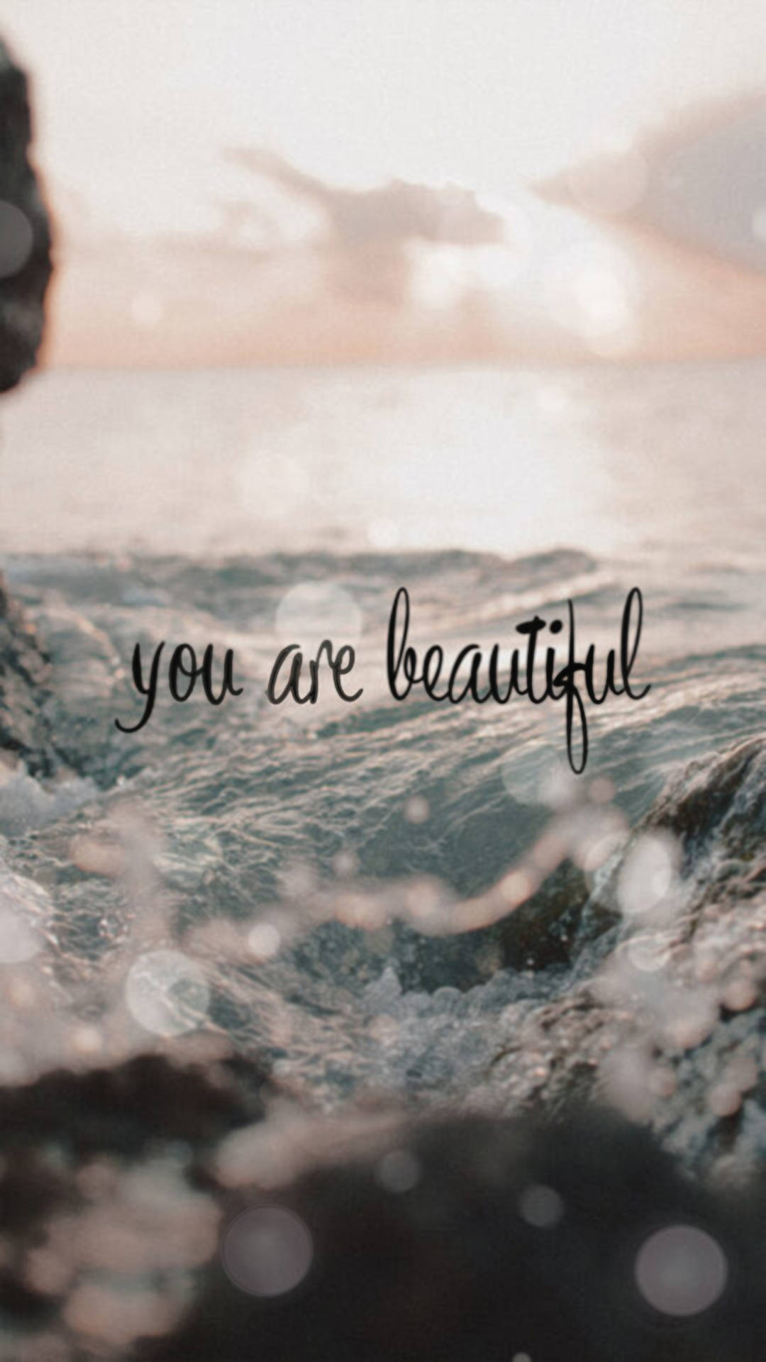 You Are Beautiful Ocean Design Background