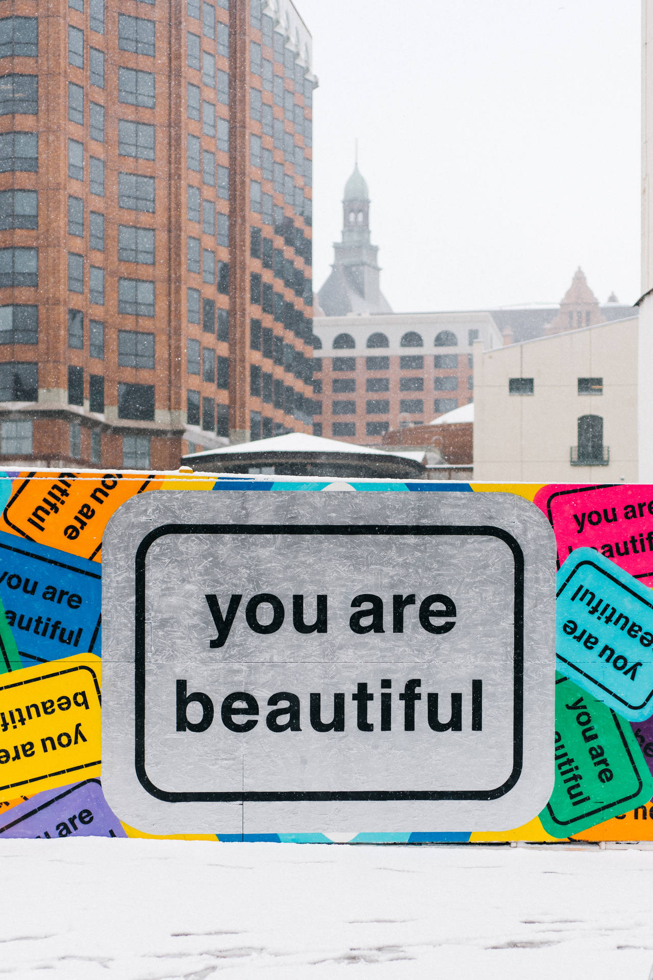 You Are Beautiful Wall Design Background