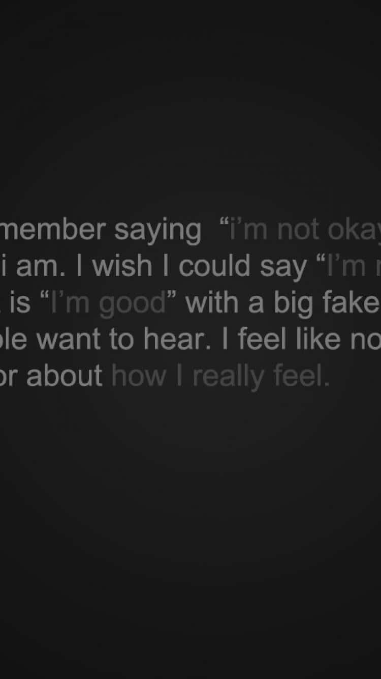 You Don't Have To Go Through Depression Alone Background