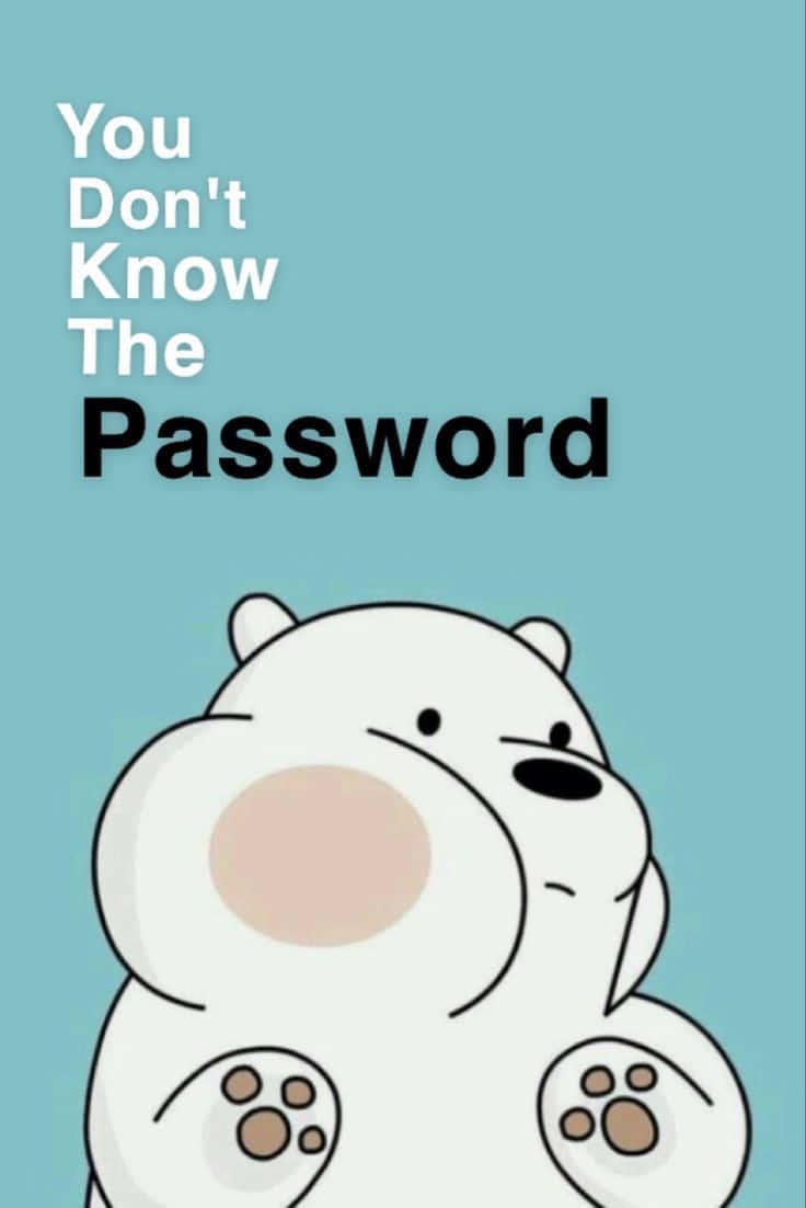 You Dont Know The Password Bear Illustration Background