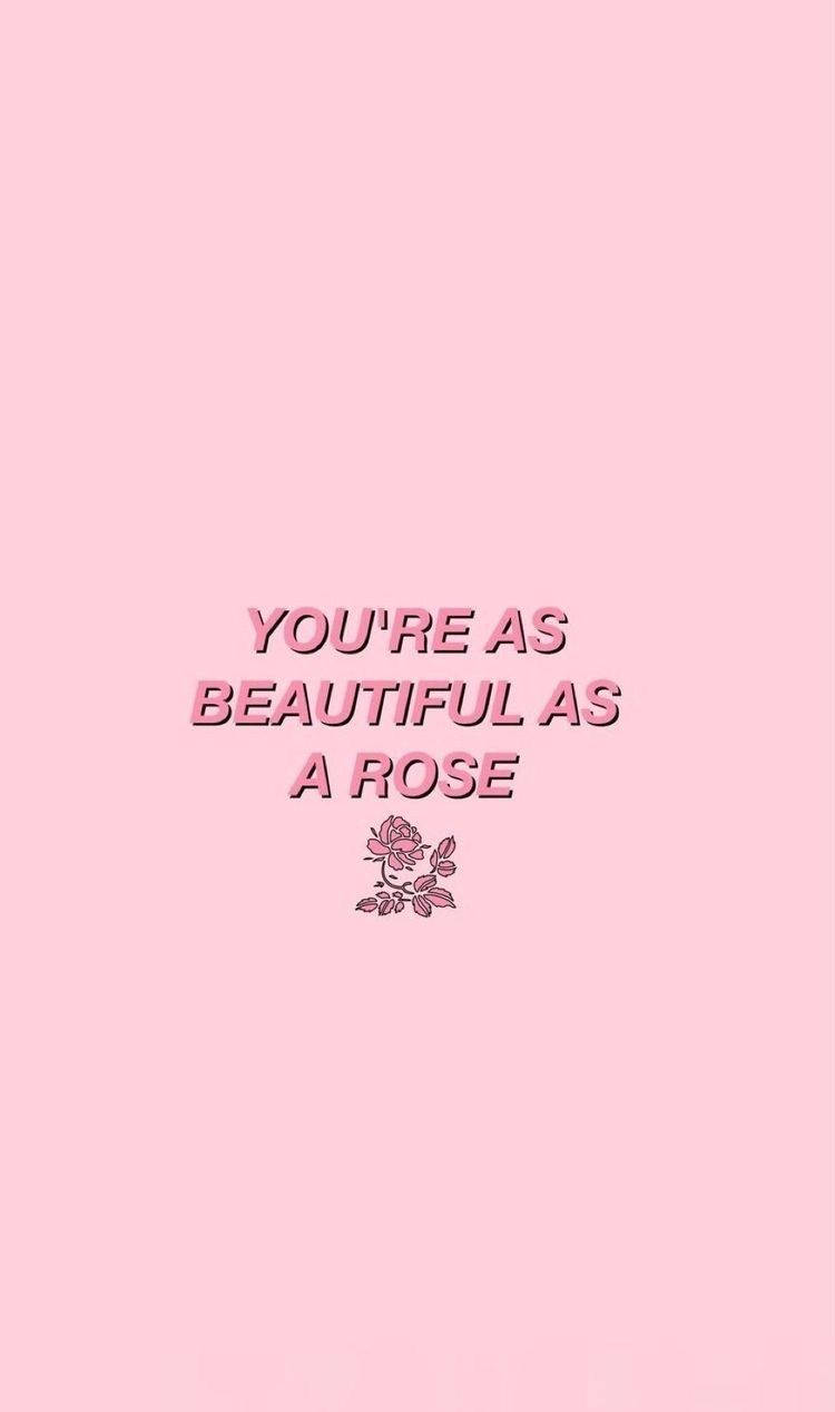 You're As Beautiful As A Rose Wallpaper Background