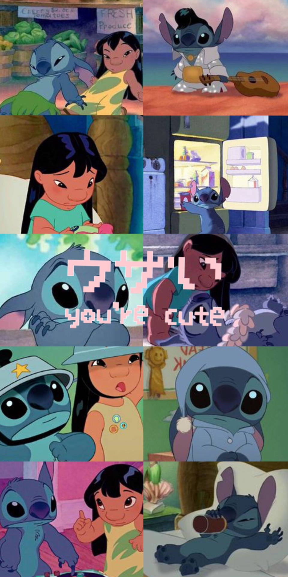 You're Cute Lilo And Stitch Background