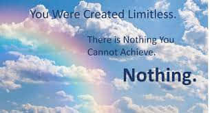 You Were Created Limitless Quote Background