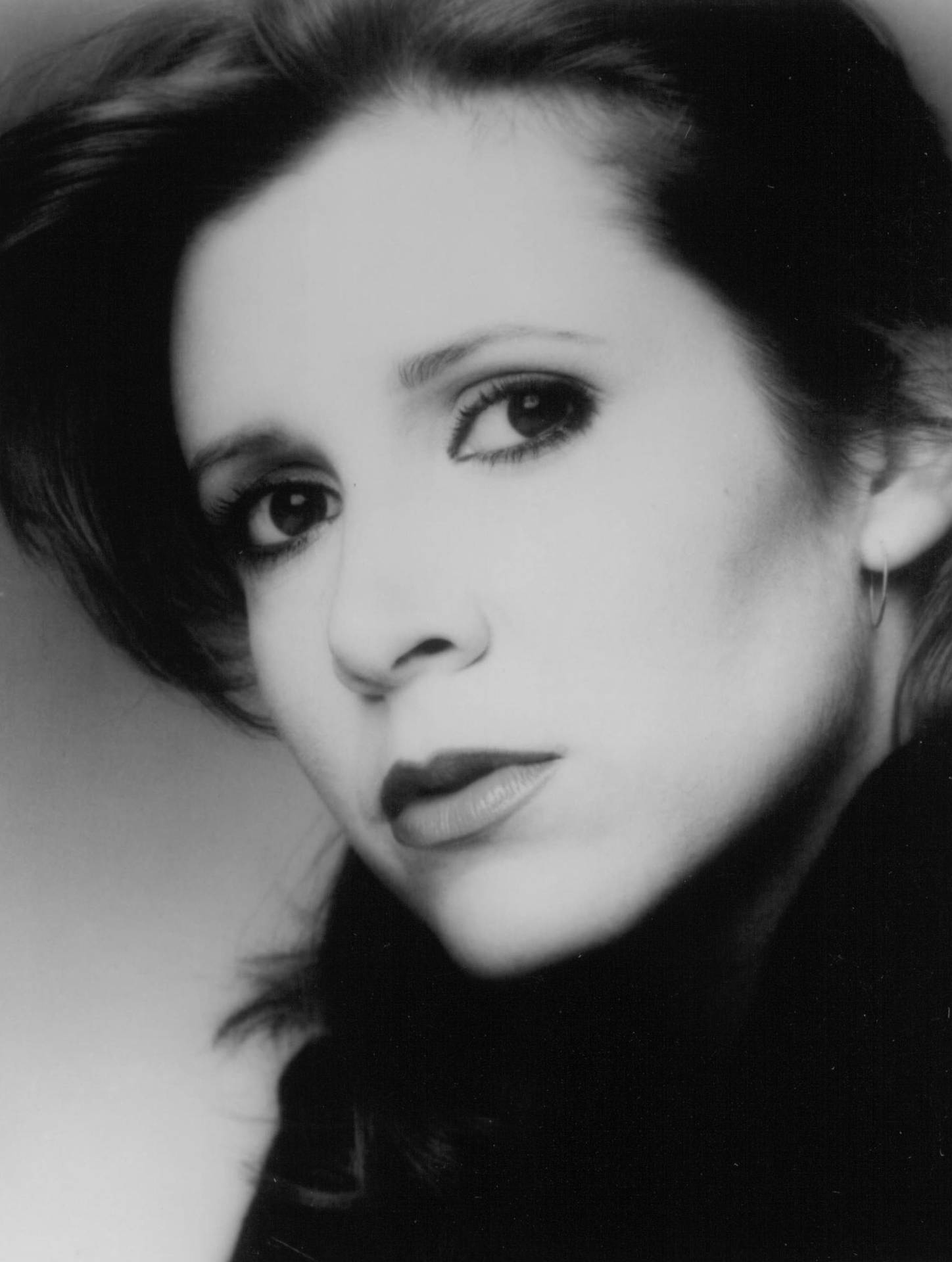 Young Actress Carrie Fisher Black And White