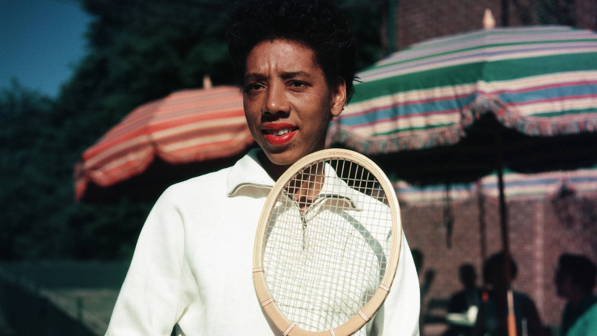 Young Althea Gibson Tennis Player Background